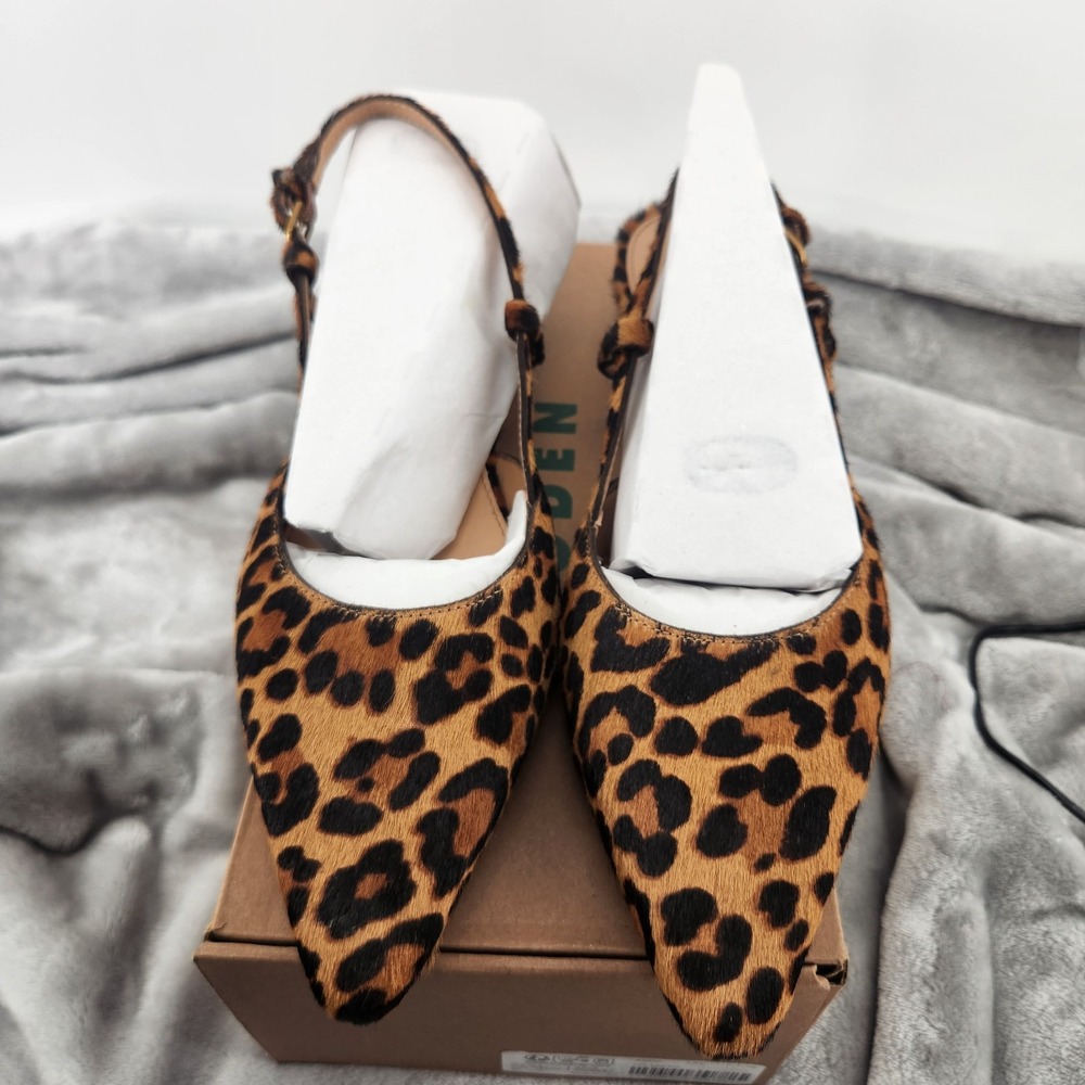 Boden Classic Leopard Mini Block Slingbacks US 8.5 EU 42 NWB